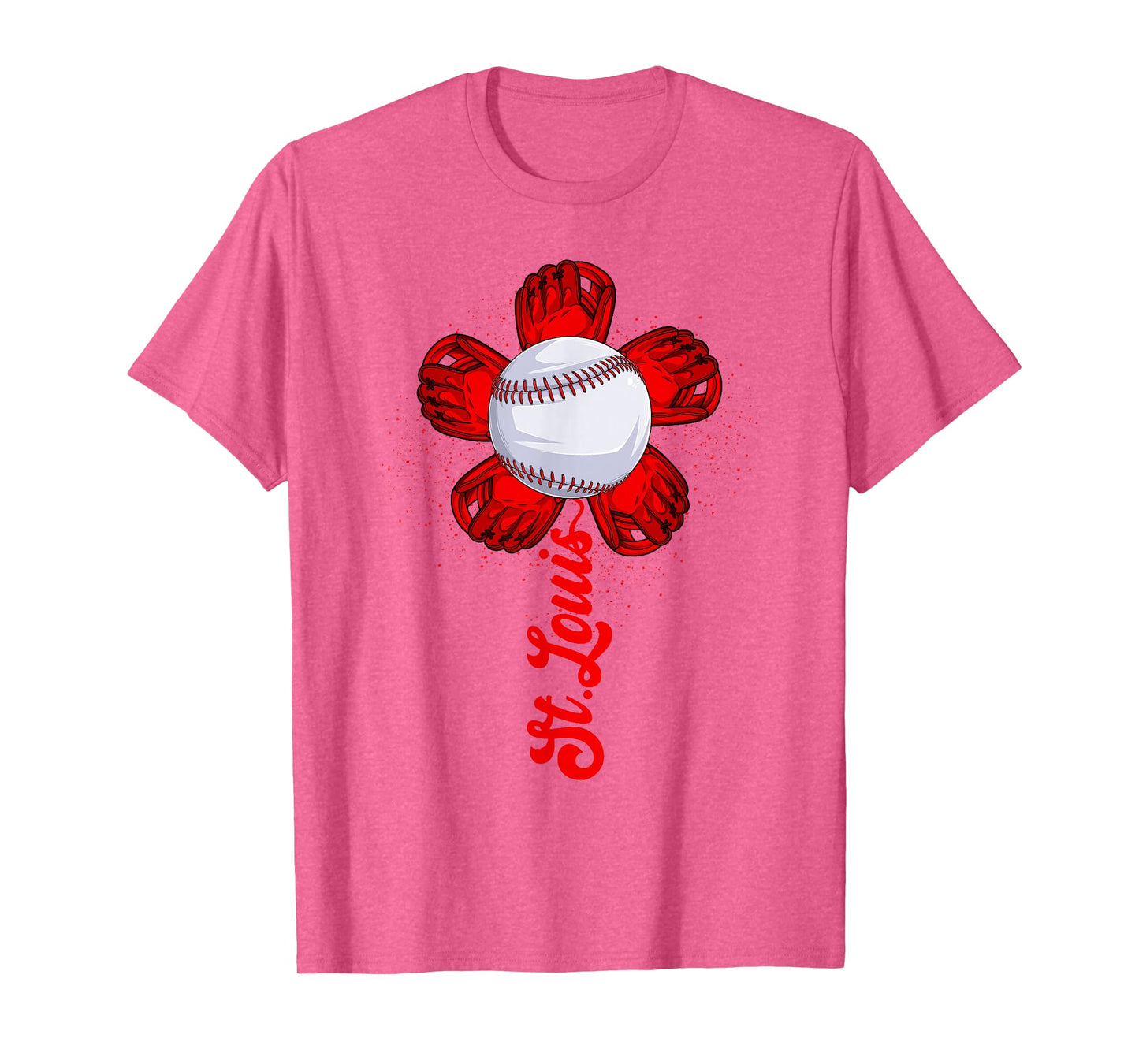 St. Louis Retro Baseball Flower Lover Met At Game Day Boys T-Shirt