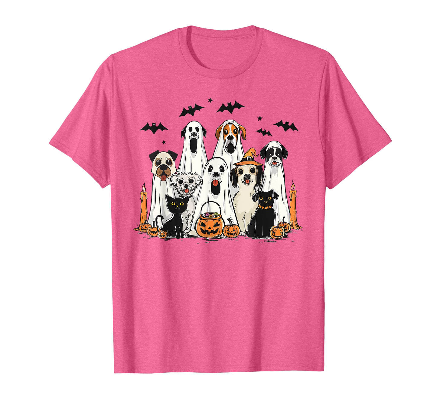 Dog Ghost Cute Dog Dressed As Ghost Funny Halloween Dog T-Shirt
