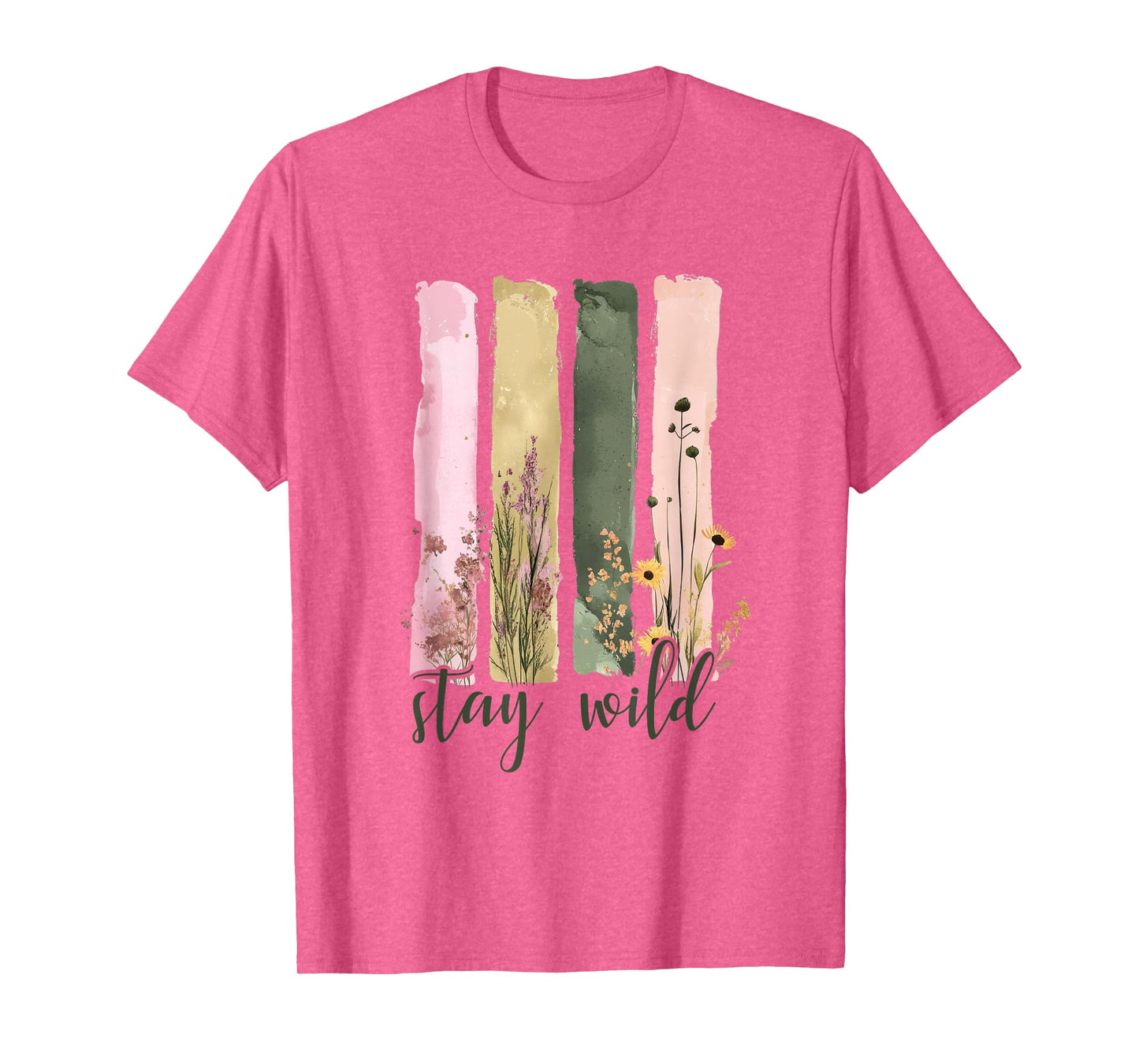 Stay Wild Coquette Brushstroke Summer Flower Wildflower T-Shirt