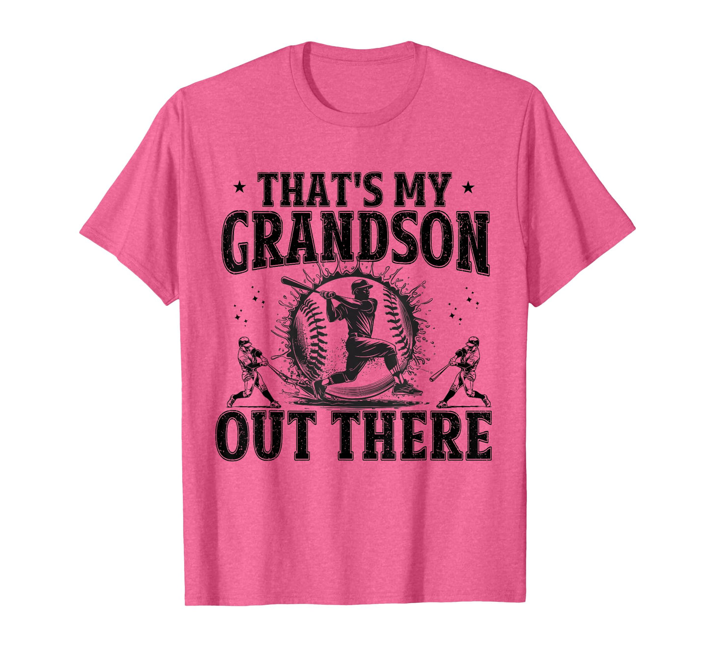 That's My Grandson Out There Baseball Grandma Grandpa Funny T-Shirt