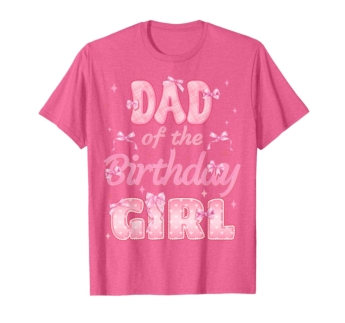 Dad And Mom Of The Birthday Girl Coquette Family Matching T-Shirt