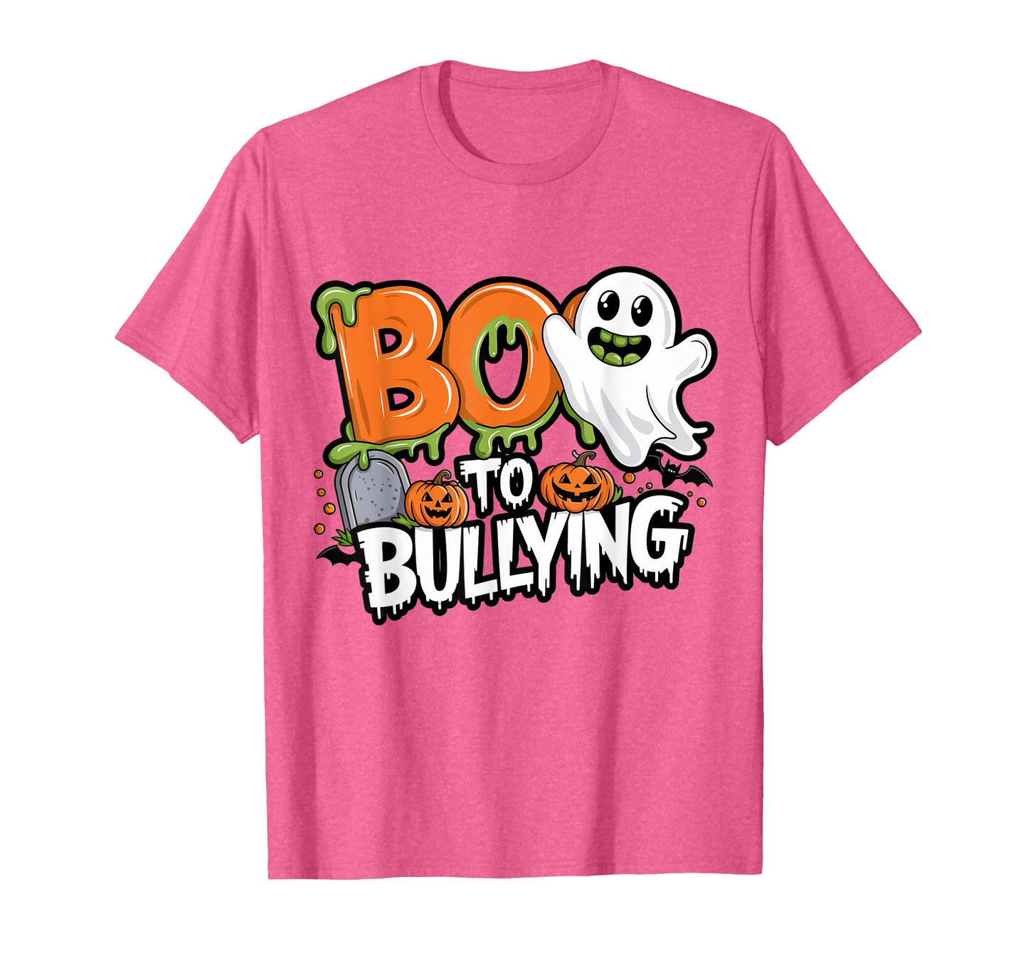 Boo Anti Bullying Funny Halloween Orange Unity Day Boys T-Shirt