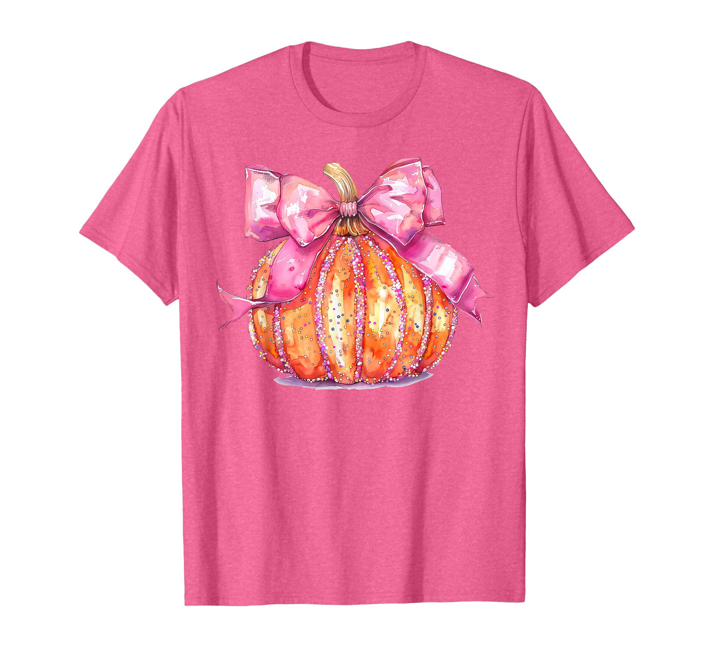 Coquette Pumpkin Bow Disco Ball Cute Girly Halloween Costume T-Shirt