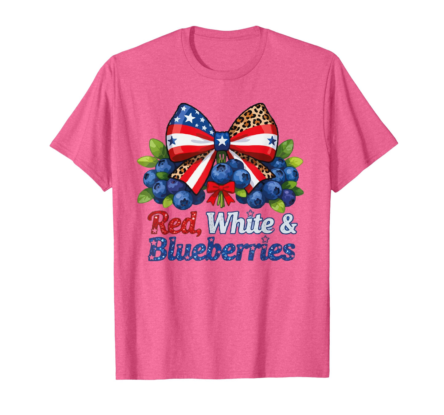 Funny Red White and Blueberries Matching Graphic Patriotic T-Shirt