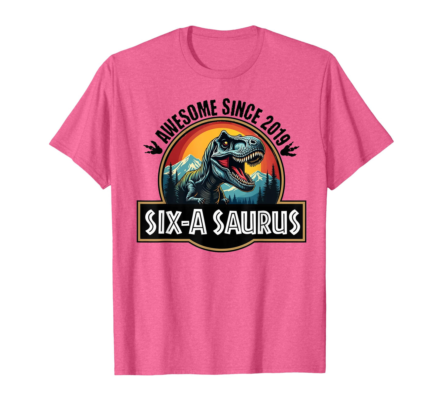Six-a-Saurus 6th Birthday Dinosaur T-Rex for Boys And Girls T-Shirt
