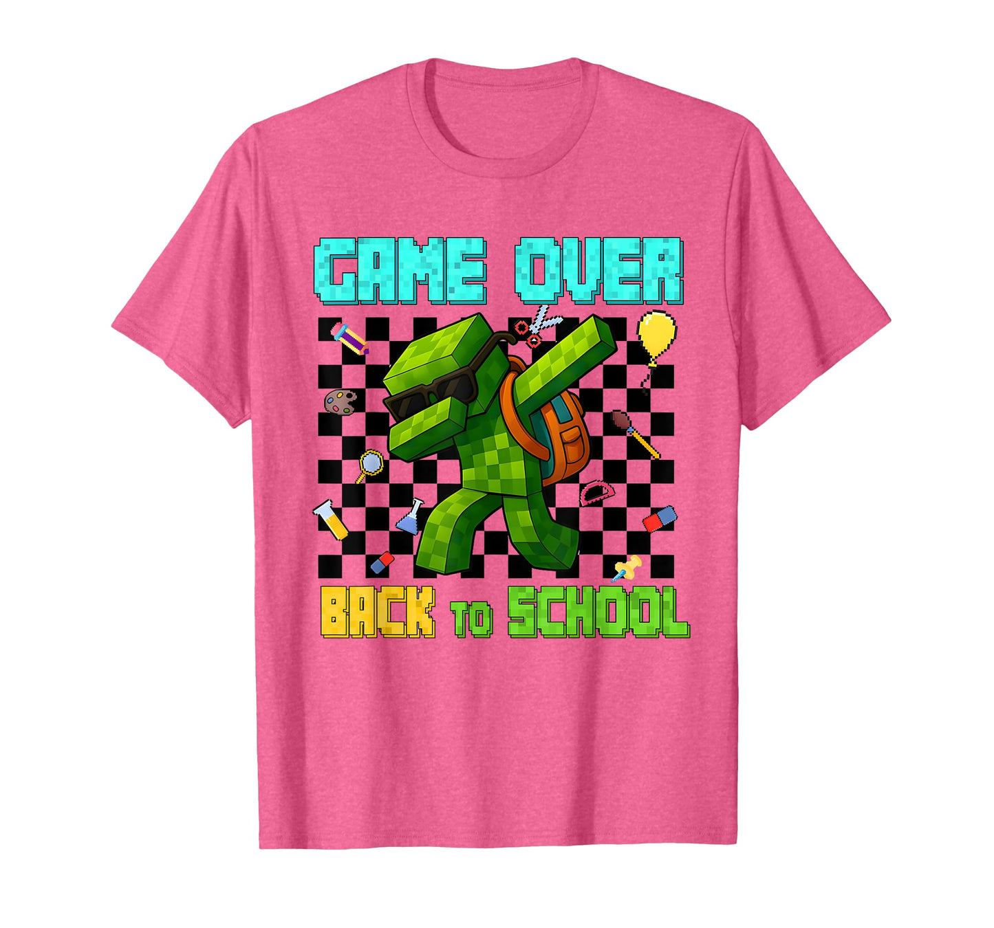 Game Over Back To School Gamer Funny Kids First Day School T-Shirt