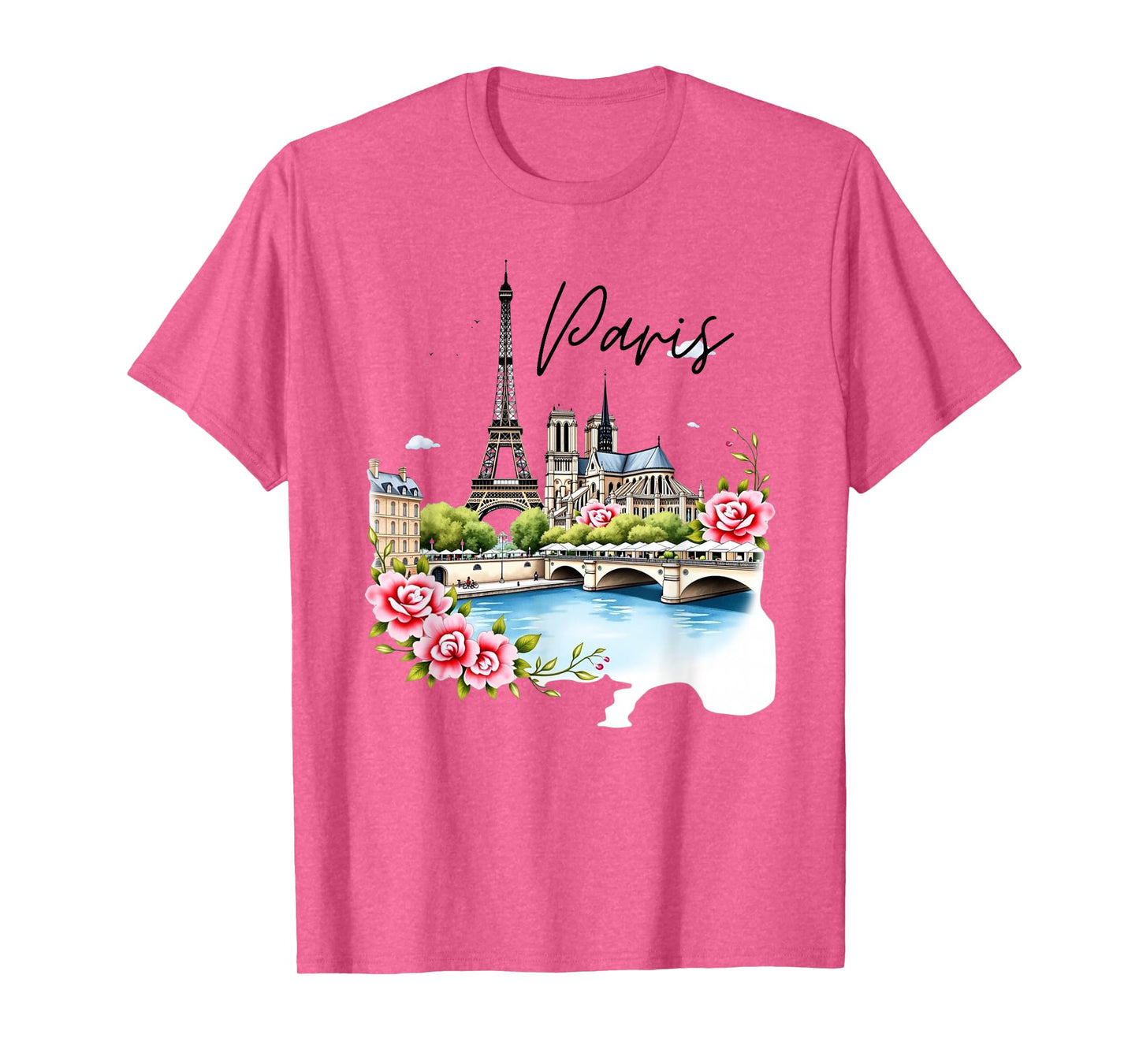 Vibrant Paris, France Watercolor Souvenir T-Shirt