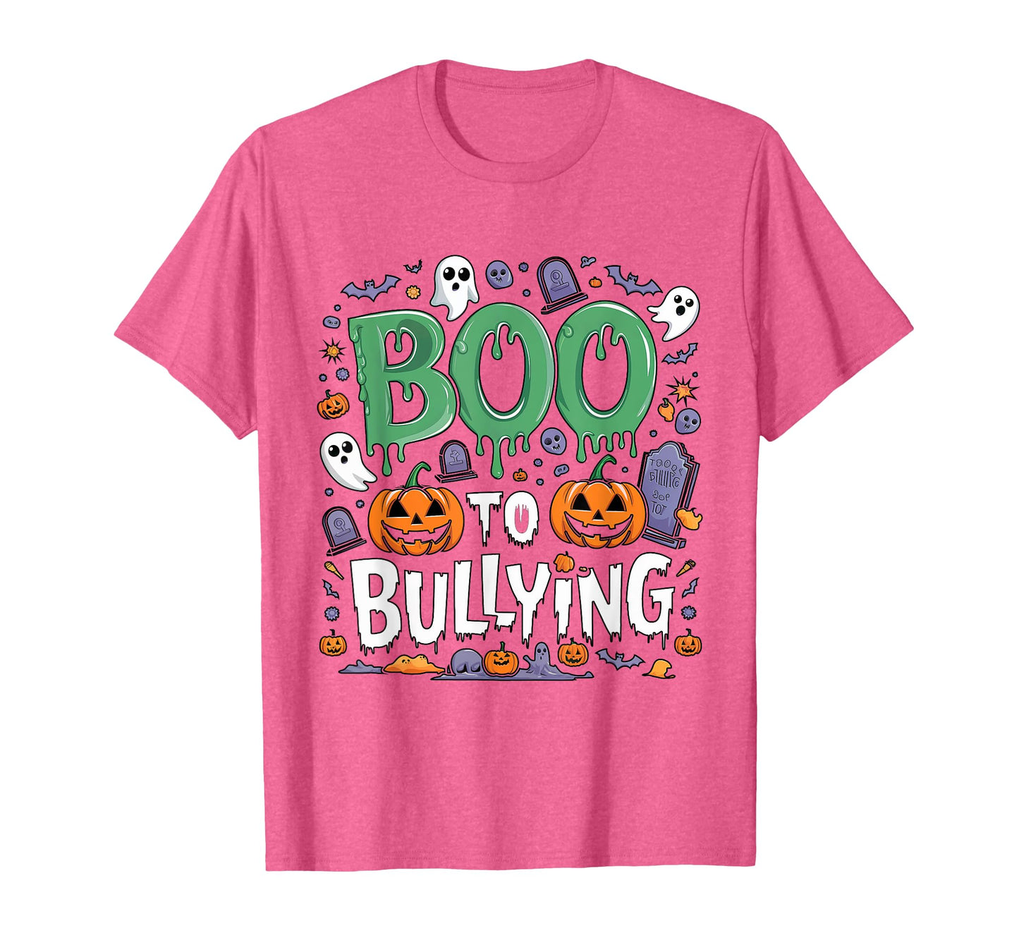 Boo Anti Bullying Funny Halloween Orange Unity Day Boys T-Shirt