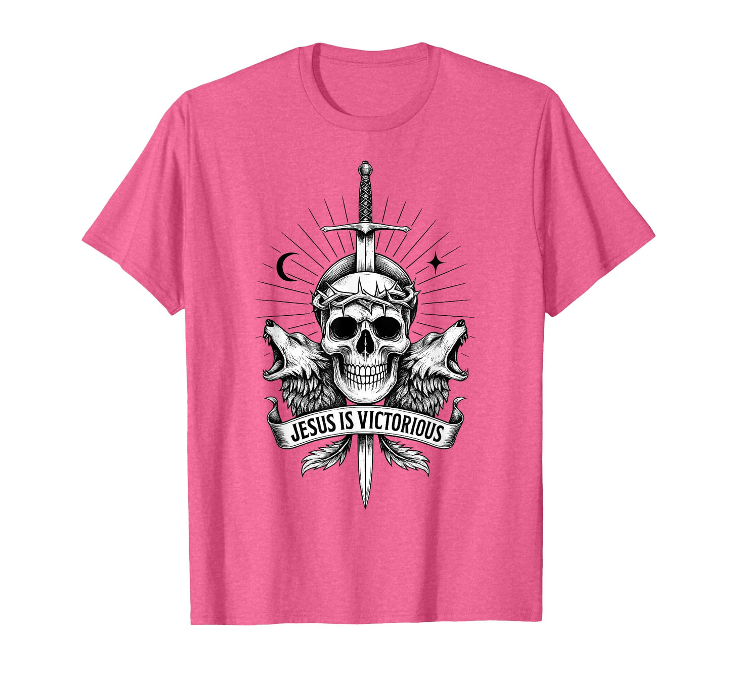 Jesus is Victorious Christian Christcore Skull Faith Art T-Shirt