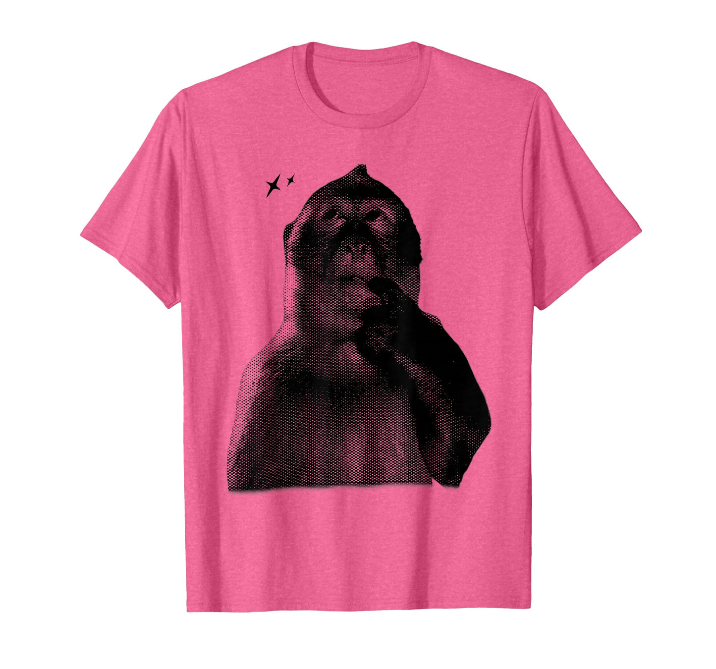 Funny Thinking Monkey Meme 2YK Graphic T-Shirt