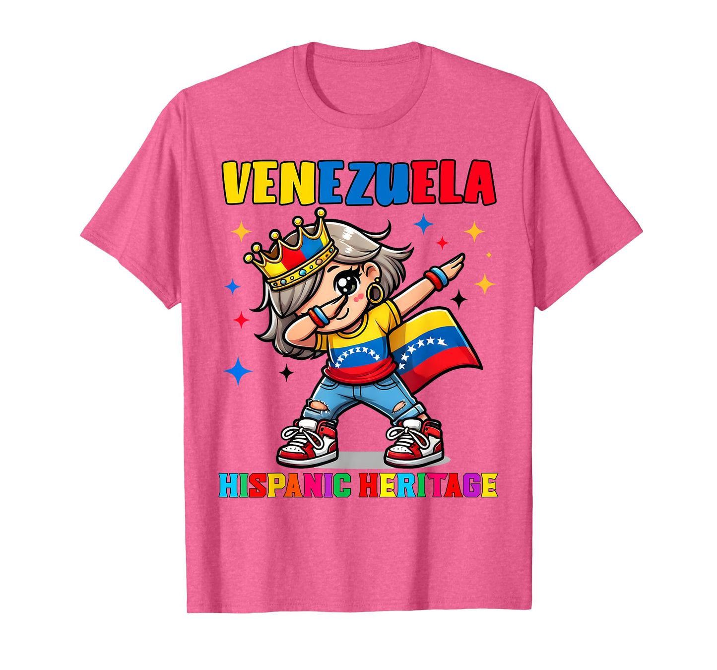 Venezuela Dabbing Girl Hispanic Heritage Celebration for Kid T-Shirt