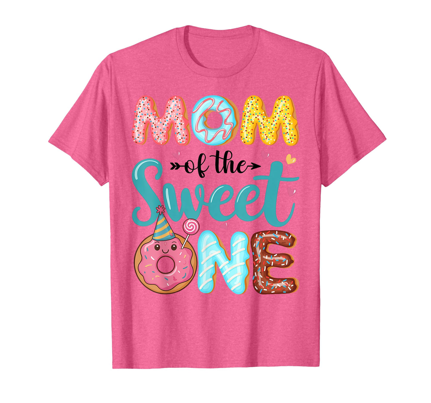 Mom Of The Sweet One 1st Birthday Girl Donut Party T-Shirt