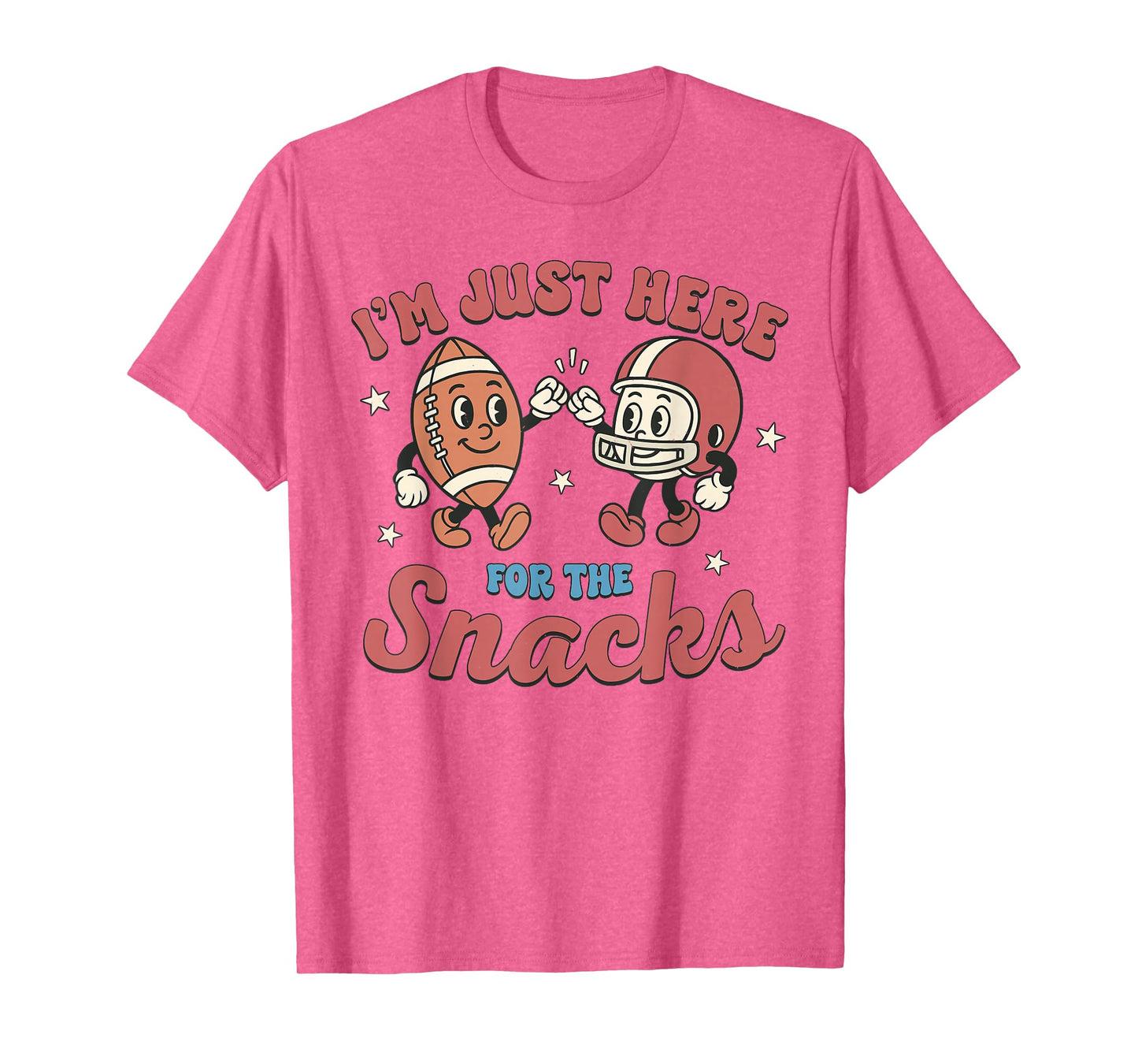 Retro I'm Just Here for The Snacks Cute Football Women Kids T-Shirt