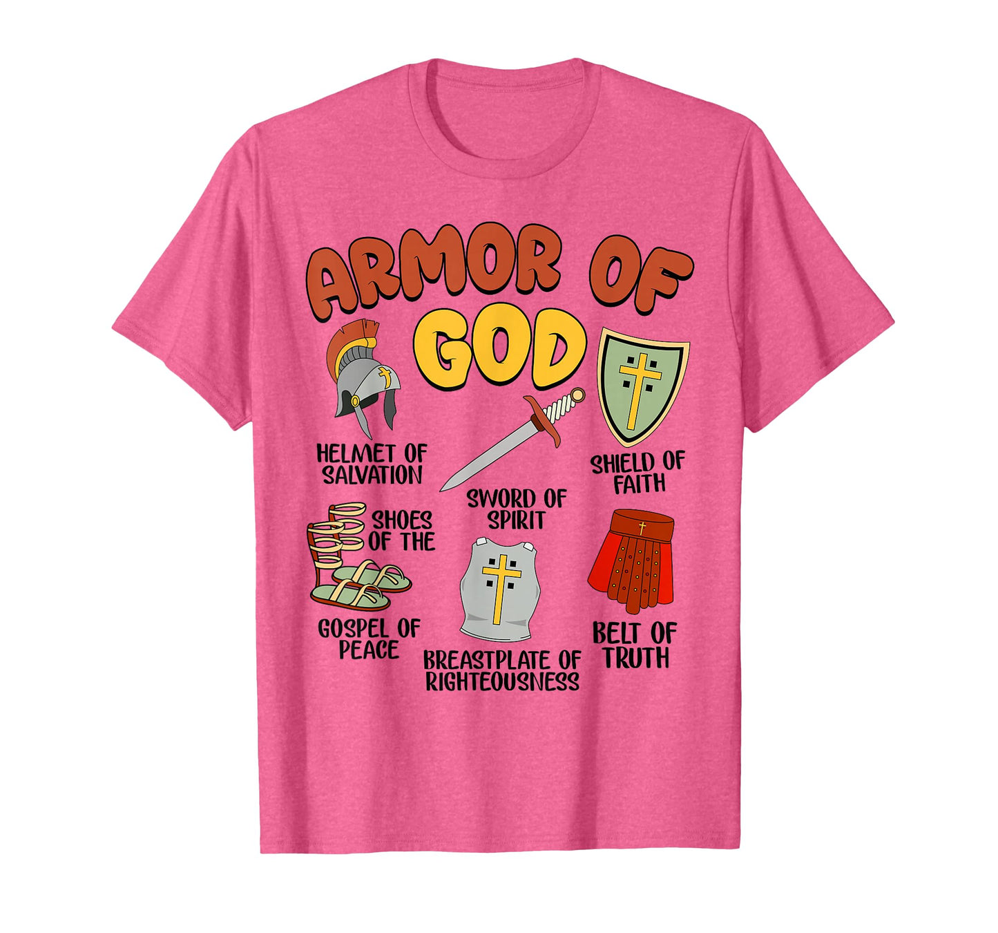 Christian Boys Armor of God Bible Verse Scripture Religious T-Shirt
