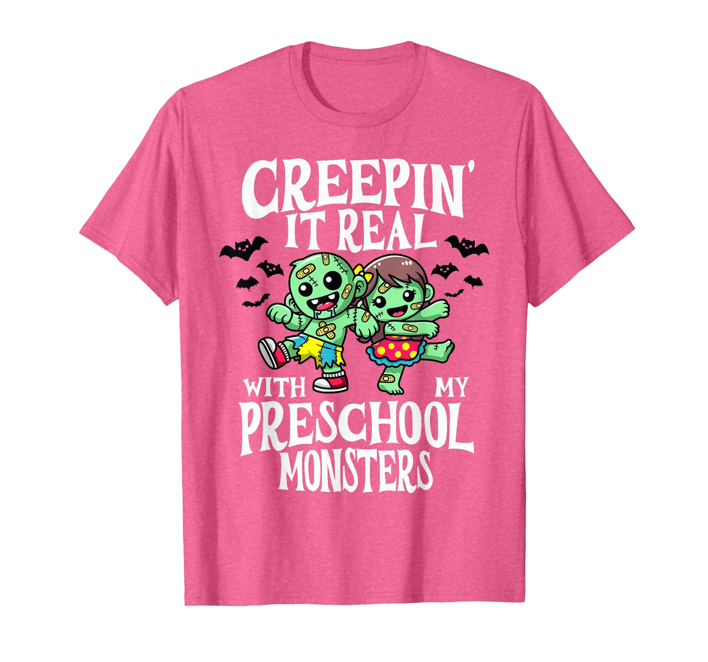 Creepin It Real Monster School Preschool Teacher Halloween T-Shirt