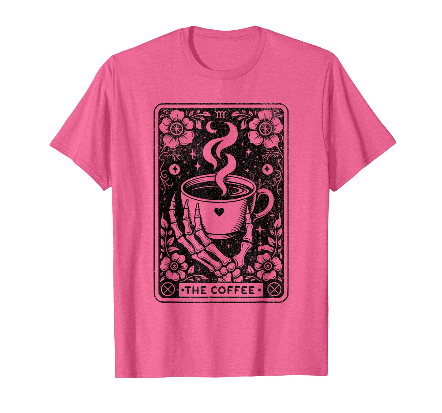 The Coffee Tarot Cards Skeleton Coffee Gifts Tarot Card T-Shirt