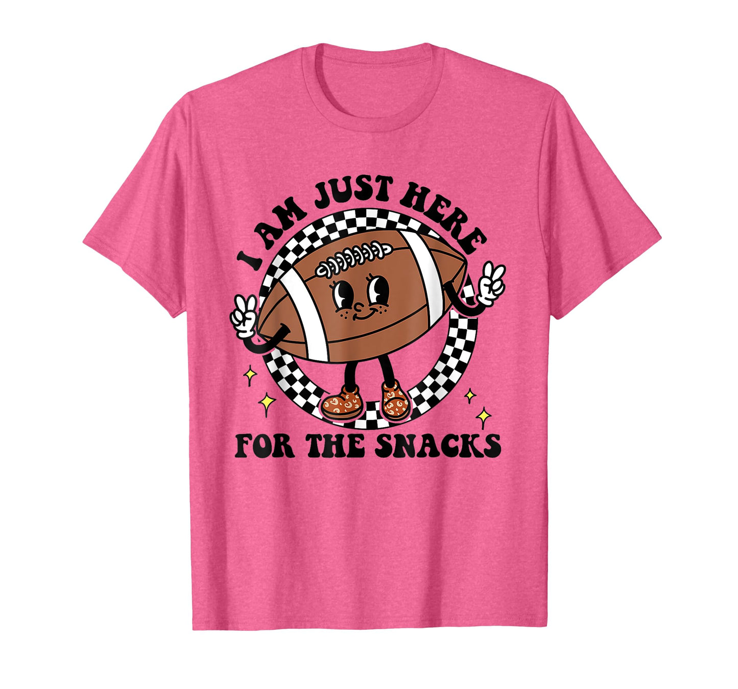I'm Just Here For The Snacks Football Mom Game Day T-Shirt