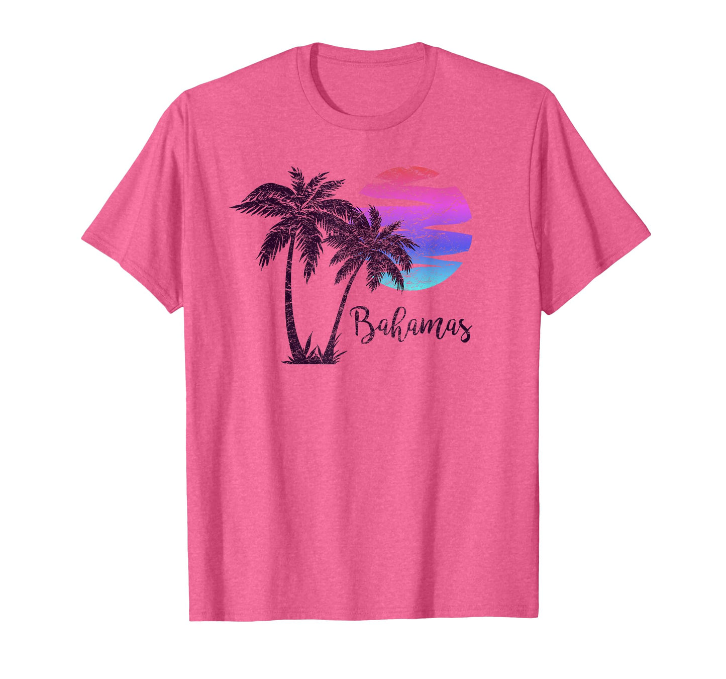 Bahamas Beach Vacation Souvenir Retro Vintage Sunset Graphic Men Women Girls Kids T-Shirt