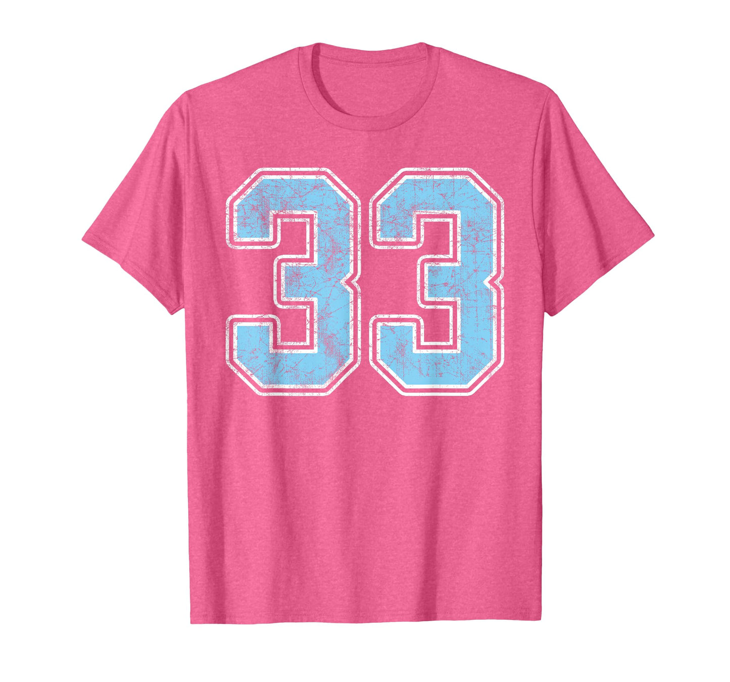 Baby Blue White Number 33 Jersey Player Uniform #33 T-Shirt