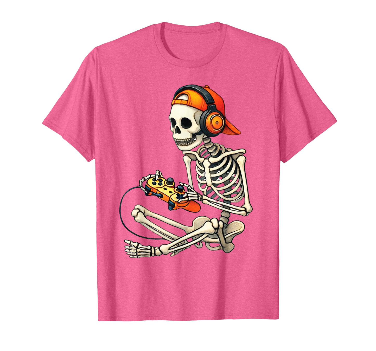 Halloween Skeleton Gamer Video Gaming Costume Boys Men Kids T-Shirt