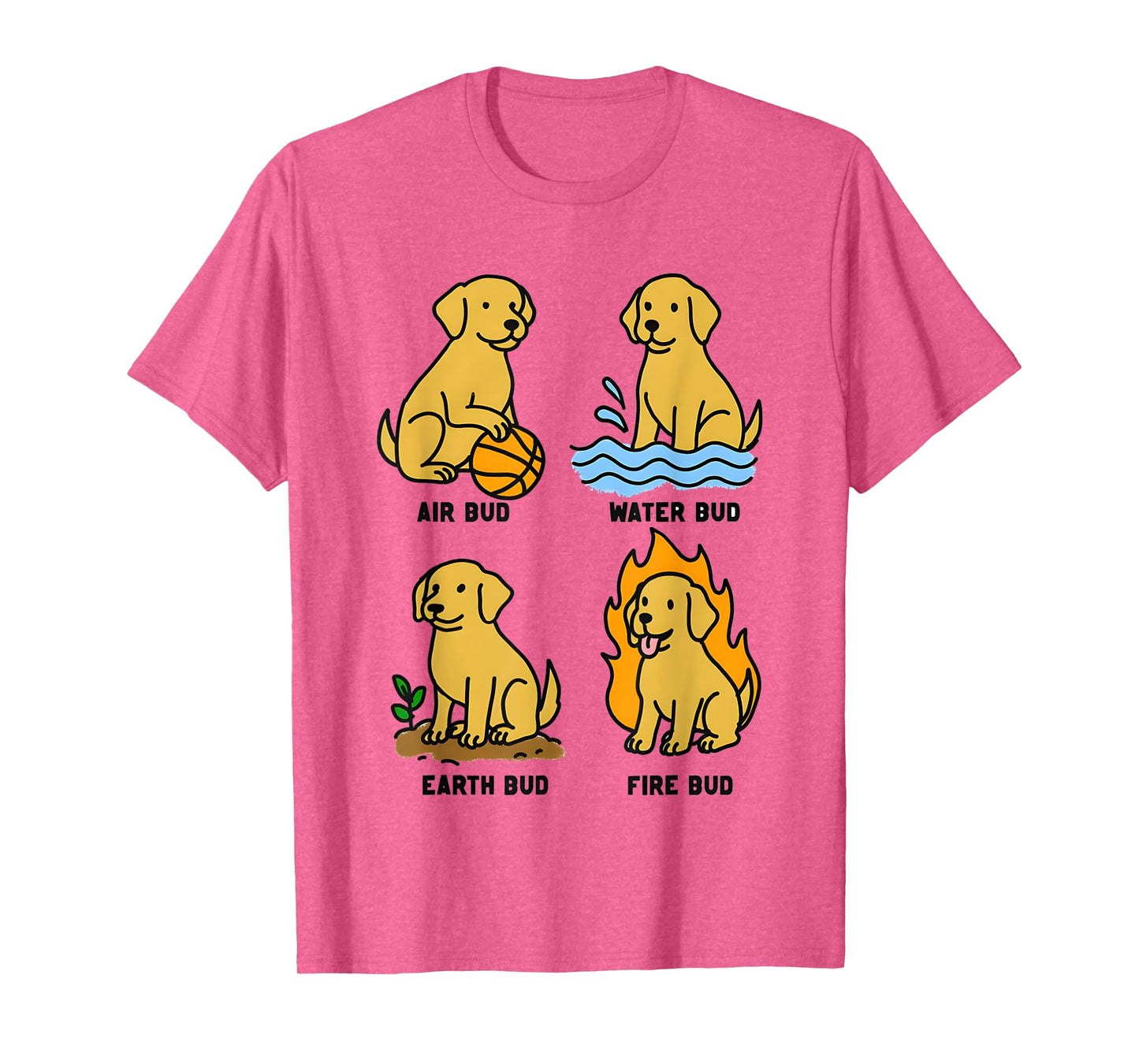Elemental Bud Air Water Earth and Fire T-Shirt