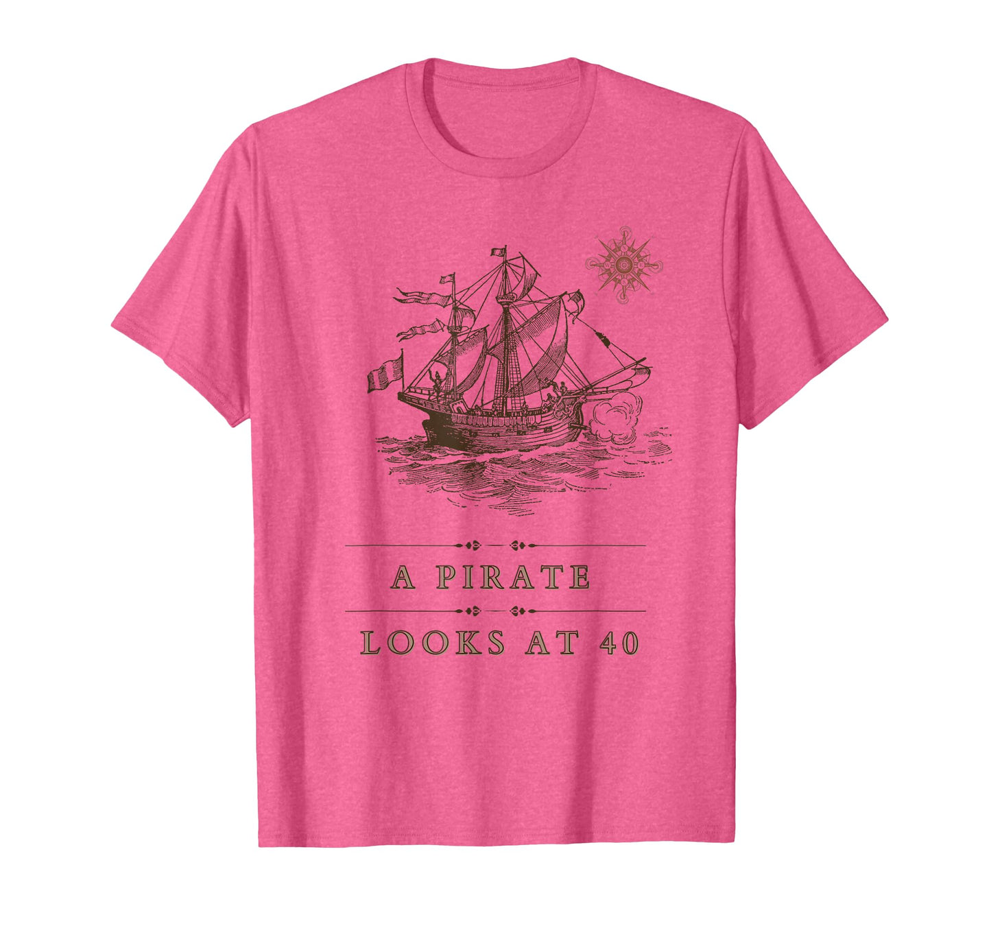 40 A Pirate Looks at Forty, Funny Birthday Captain T-Shirt