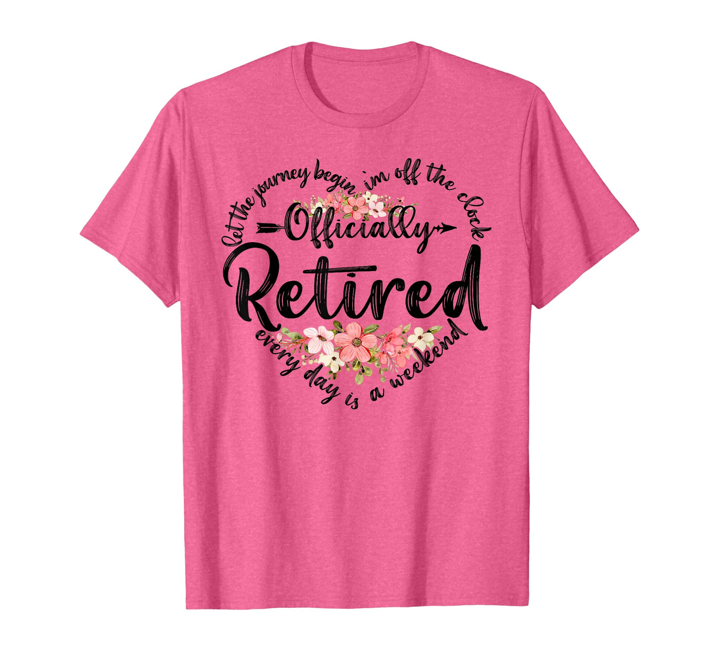 Officially Retired Heart Cute Retirement Gifts For Women T-Shirt