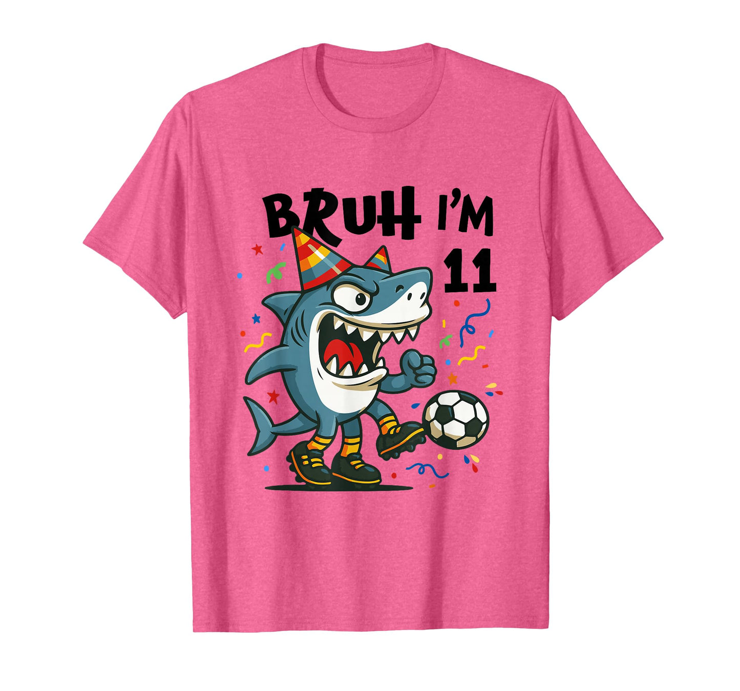 Tralalero Tralala Italian Brainrot Boy Soccer 11th Birthday T-Shirt