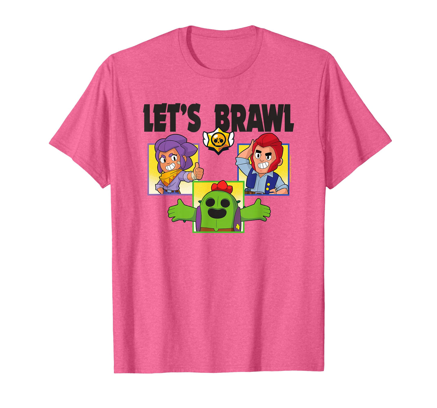 Brawl Stars Let's Brawl Colt Spike and Shelly Group Shot T-Shirt