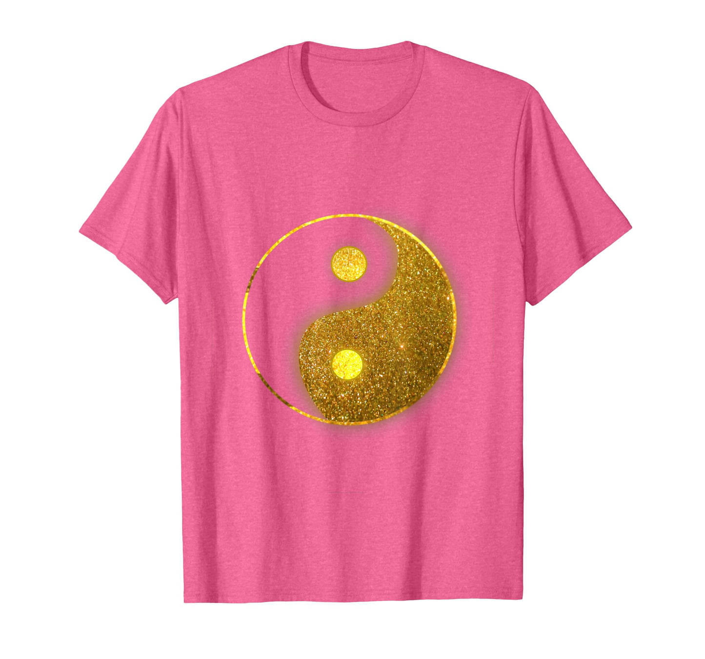 Faux Printed Gold Yin Yang Shirt Zen Chinese Symbol