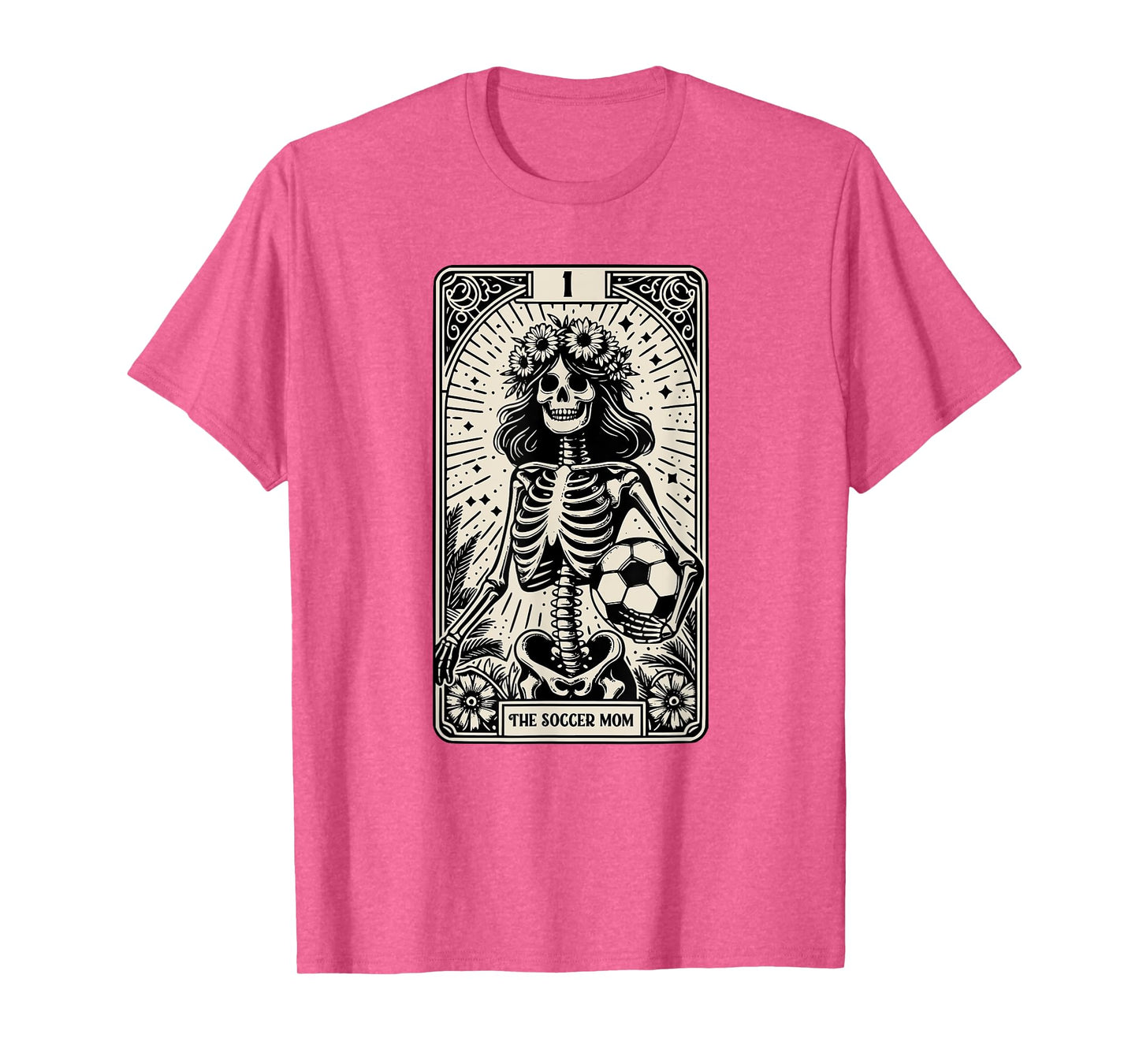 Soccer Mom Skeleton Tarot Card Vintage Halloween T-Shirt