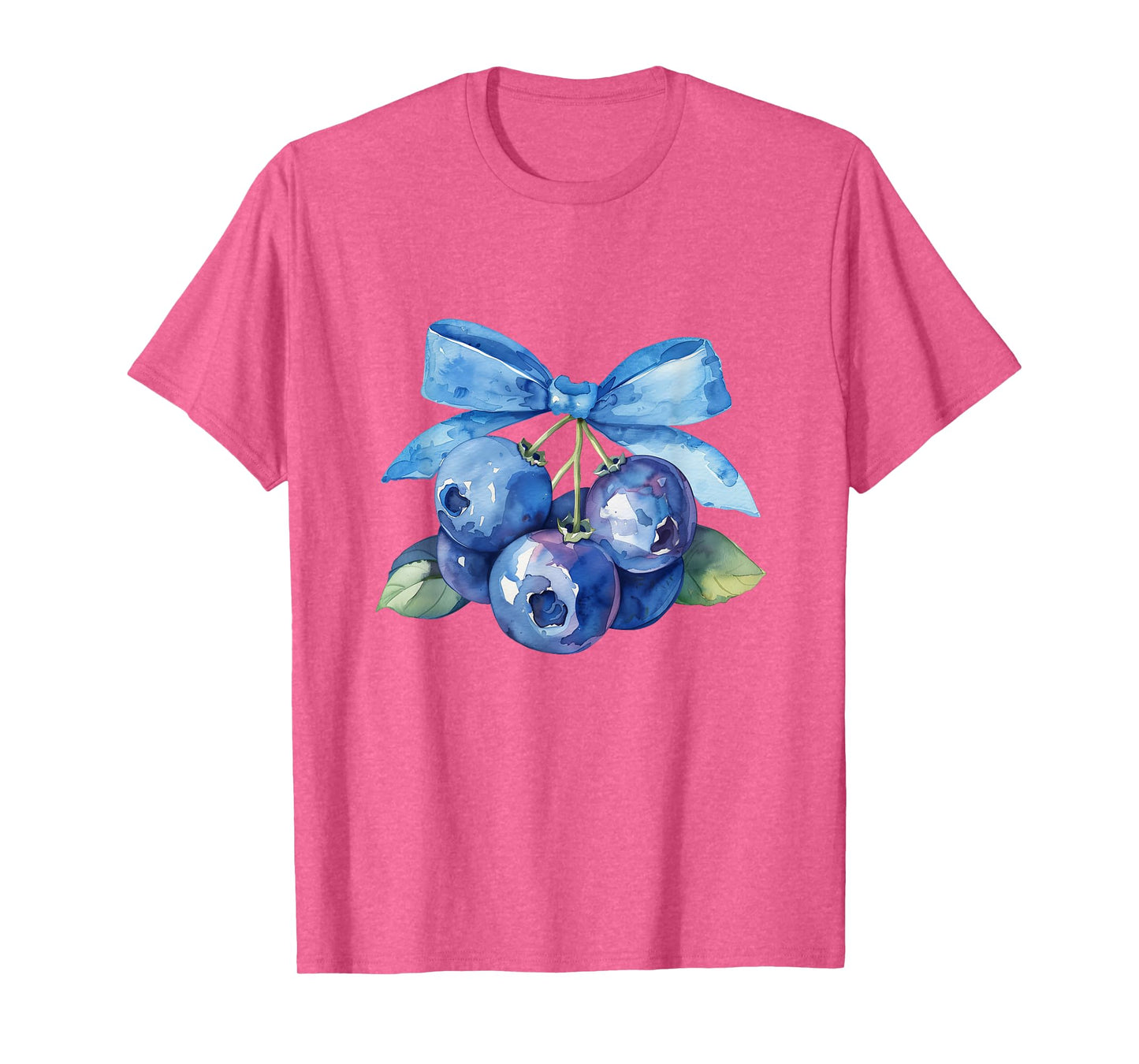 Coquette Bow with Blueberry Kawaii Charm Tee T-Shirt