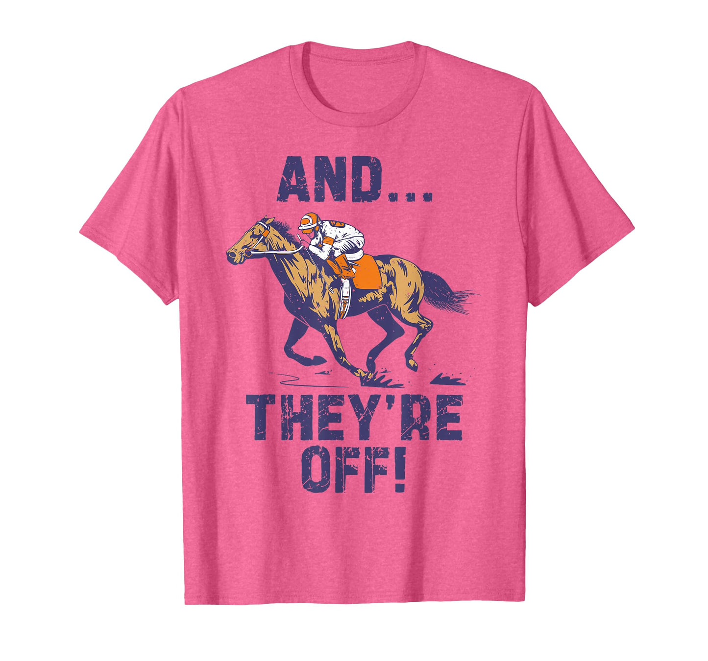 Horse Racing Shirt Toddler Kids Boys Girls And They're Off T-Shirt