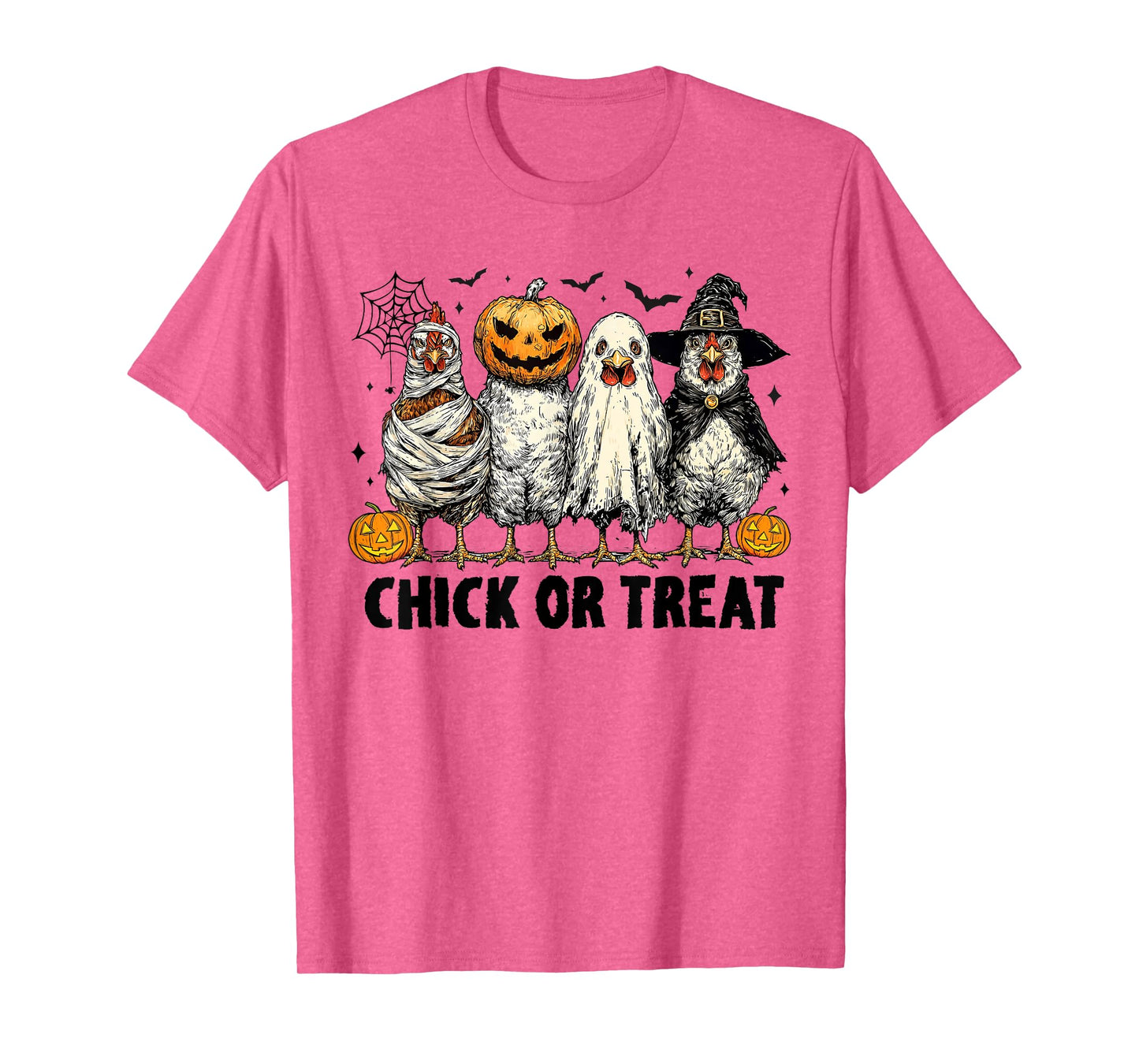 Funny Chick Or Treat Halloween Witch Spooky Chicken T-Shirt
