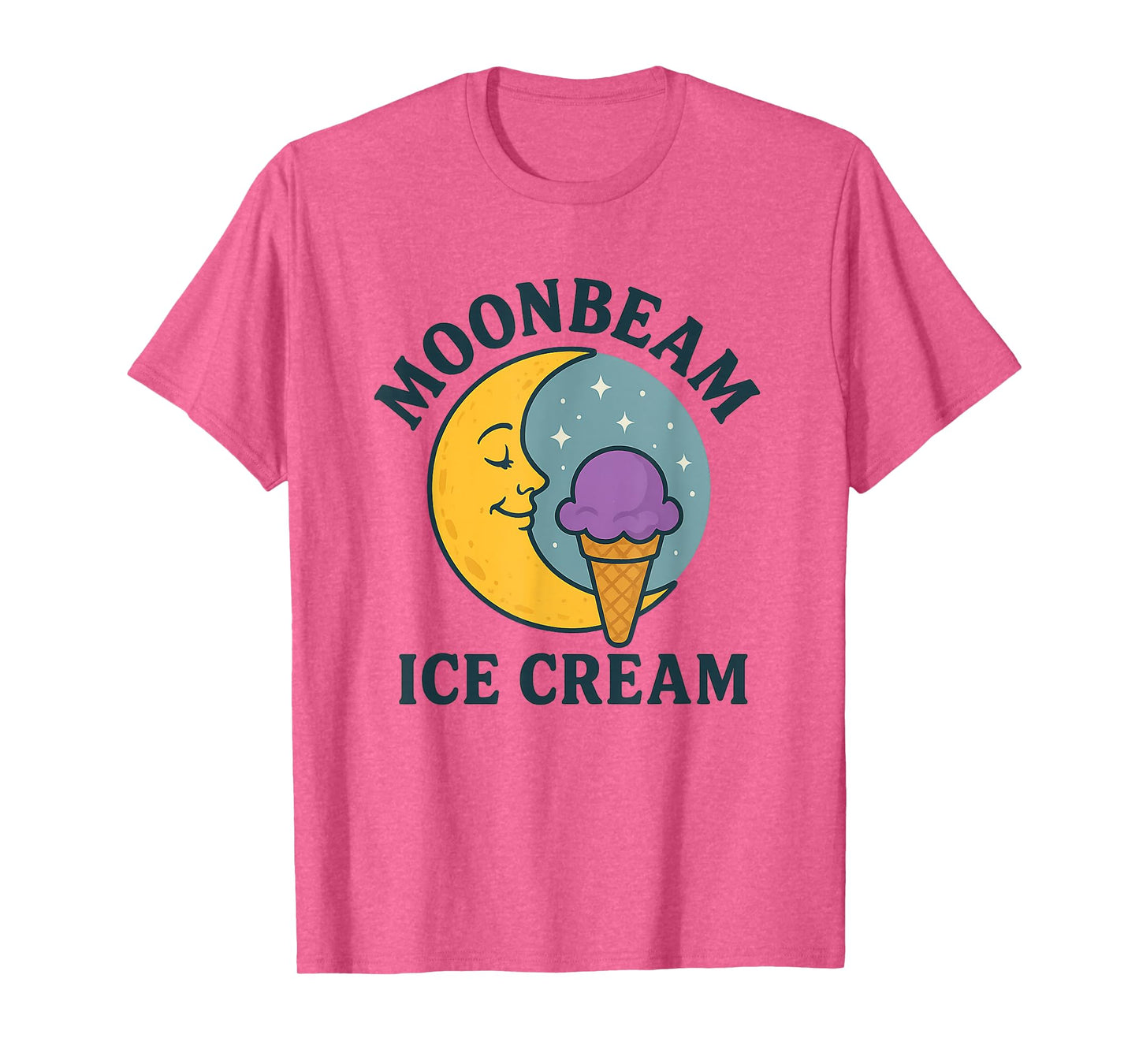 Moonbeam Ice Cream Moon Space Dessert Purple Scoop T-Shirt