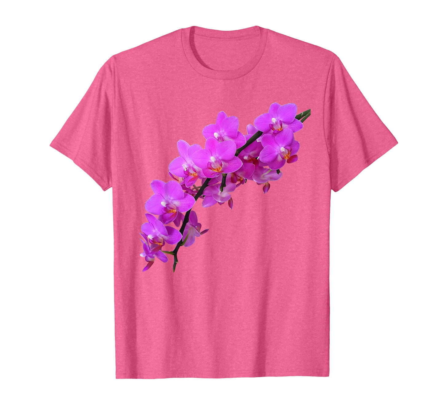 Branch of Pink Magenta Phalaenopsis Orchids 2 Shapes Mania T-Shirt