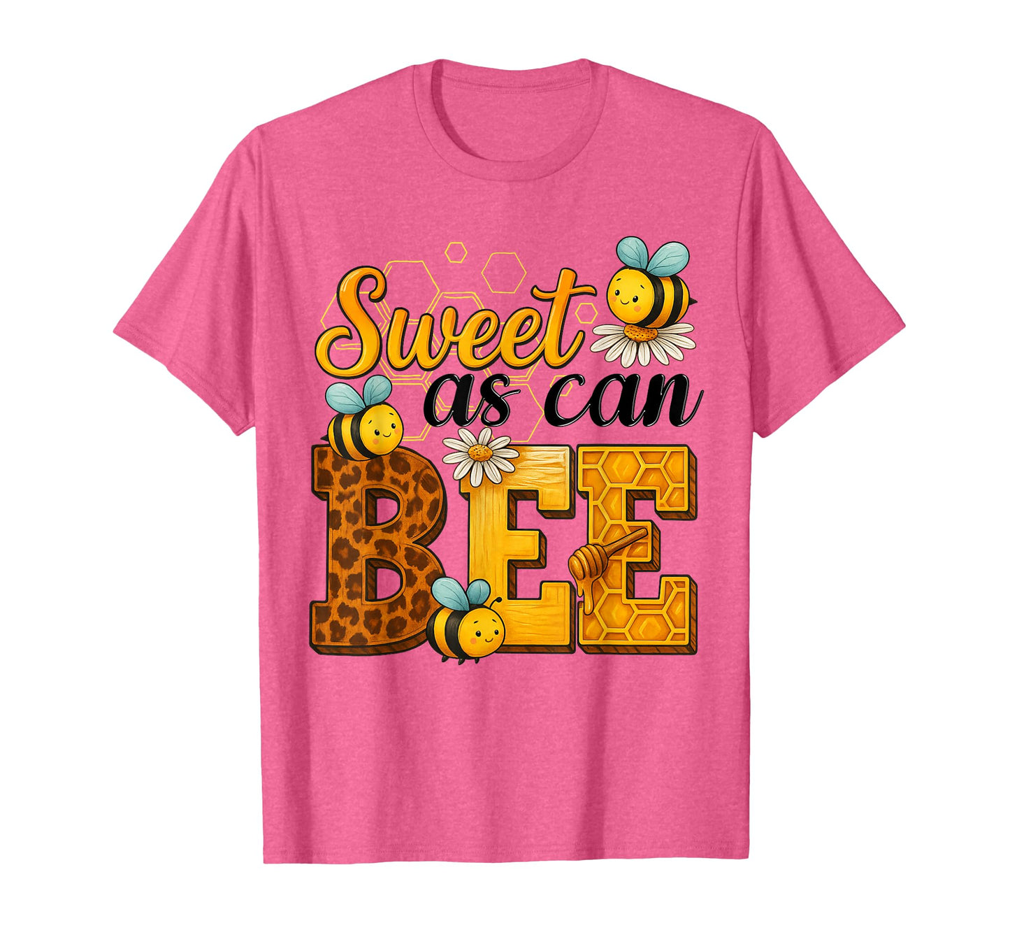 Sweet Bee Cute Honeycomb Flower Boys Girls Family Birthday T-Shirt