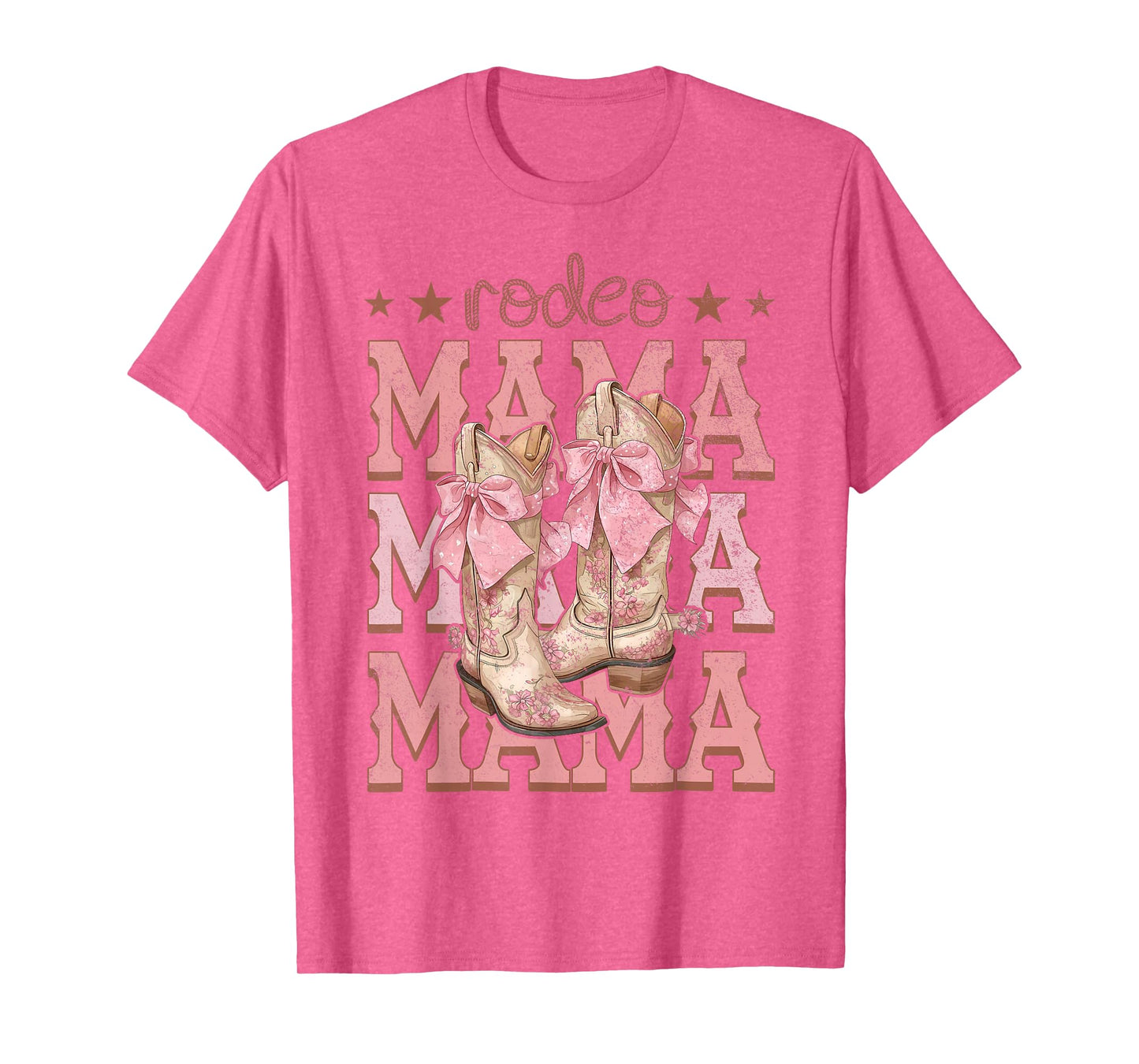 Rodeo Mama Pink Boots Coquette Cow-Girl Birthday Party T-Shirt