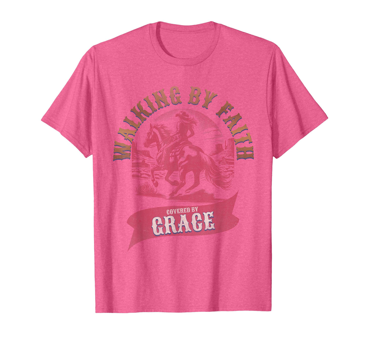 Christian Cowgirl Grace Covered Western Jesus Faith Based T-Shirt