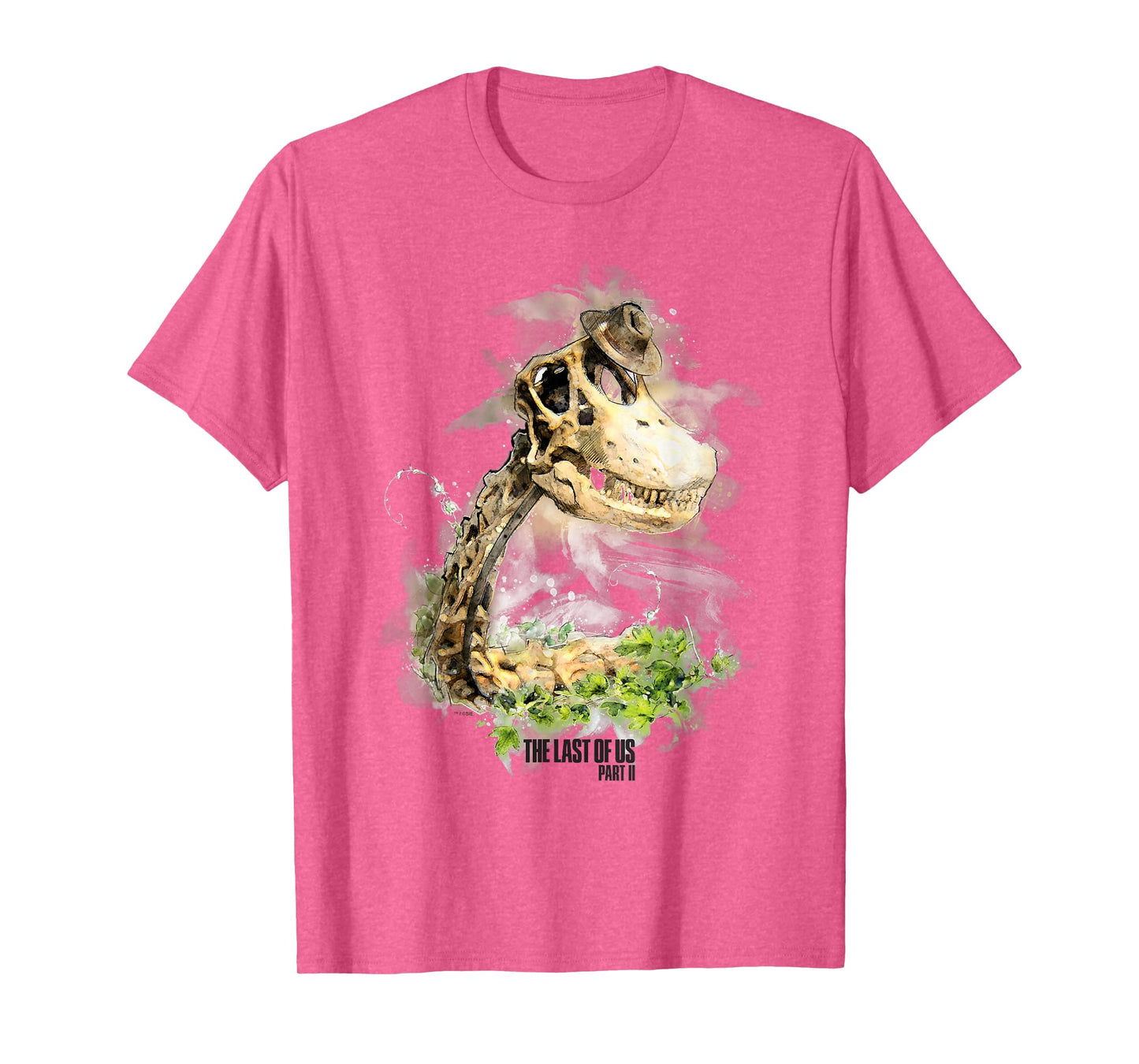 The Last of Us Part II Hat On A Dinosaur Watercolor Style T-Shirt