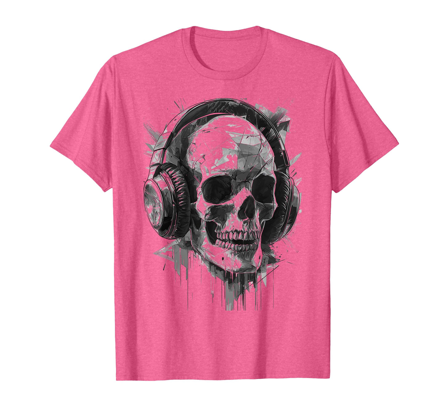 Skull with Headphones | Minimalist Design | Graphic T-Shirt
