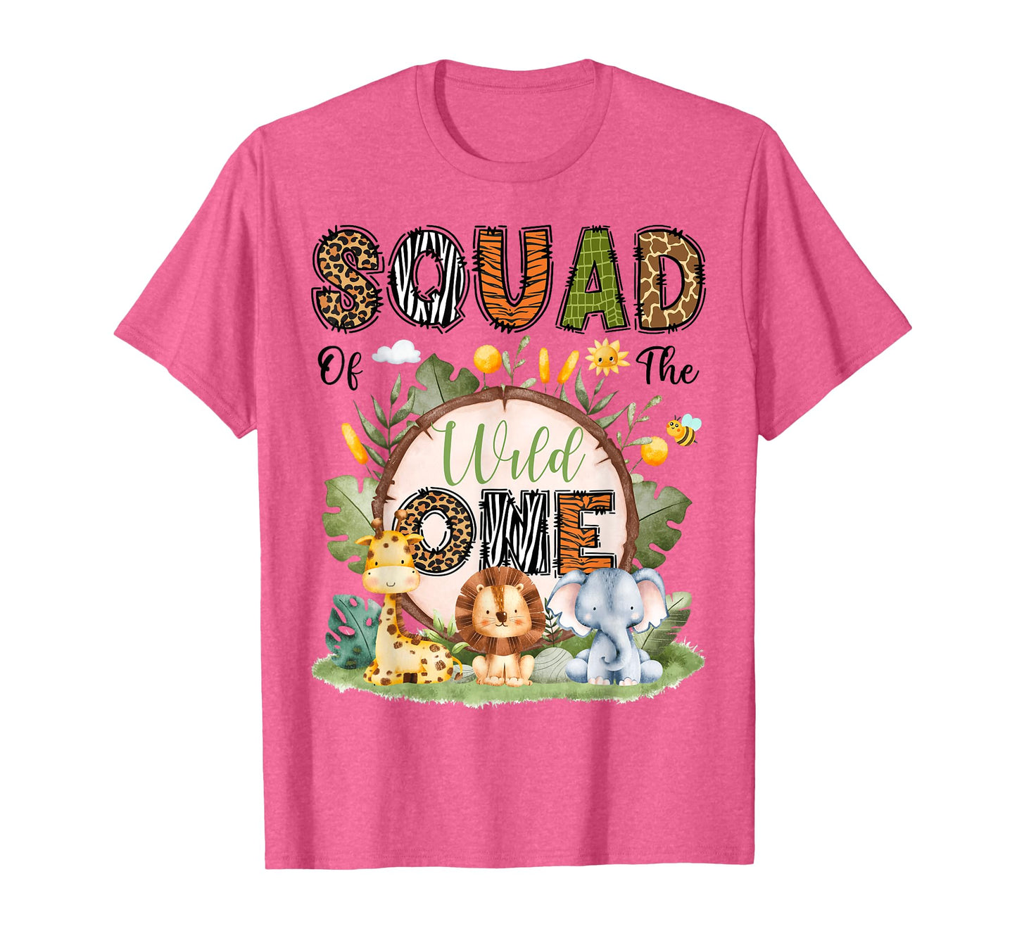 Squad Of The Wild One 1St Birthday Boy Safari Jungle T-Shirt
