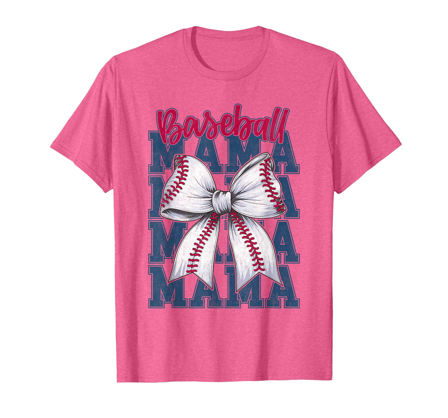 Baseball Mama Coquette Bow Game Day Baseball Mom Mother T-Shirt