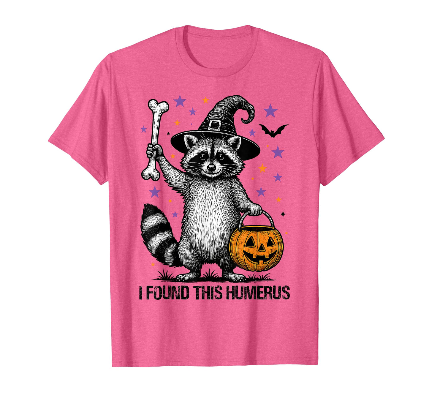 I Found This Humerus Funny Halloween Raccoon Spooky Costume T-Shirt