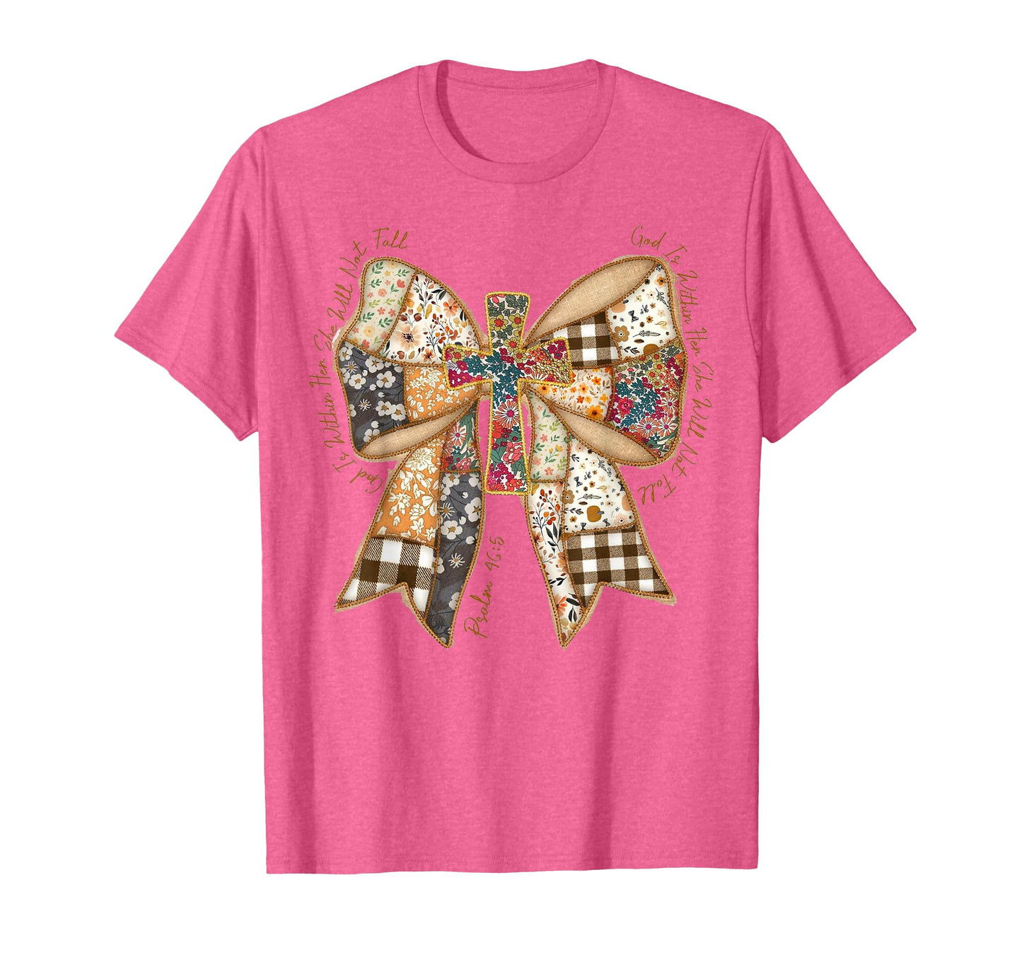 Jesus God is Within Her Coquette She Will Not Fall Christian T-Shirt