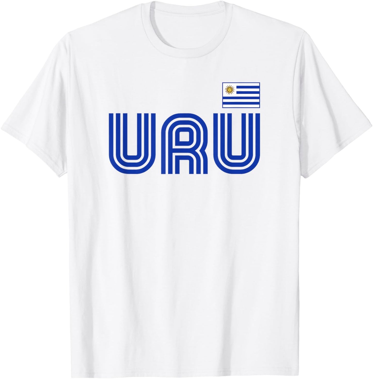 Uruguay Flag Retro International Country Uruguayan Pride T-Shirt - T-Shirt | White