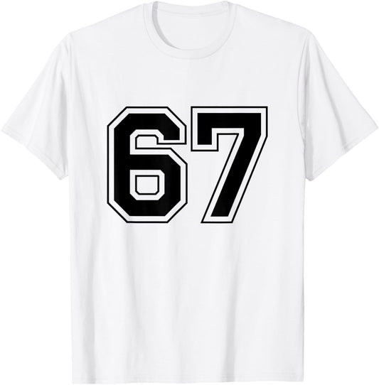 Number 67 T-Shirt - T-Shirt | White