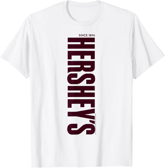 Hershey's Vintage Vertical Text Logo T-Shirt - T-Shirt | White