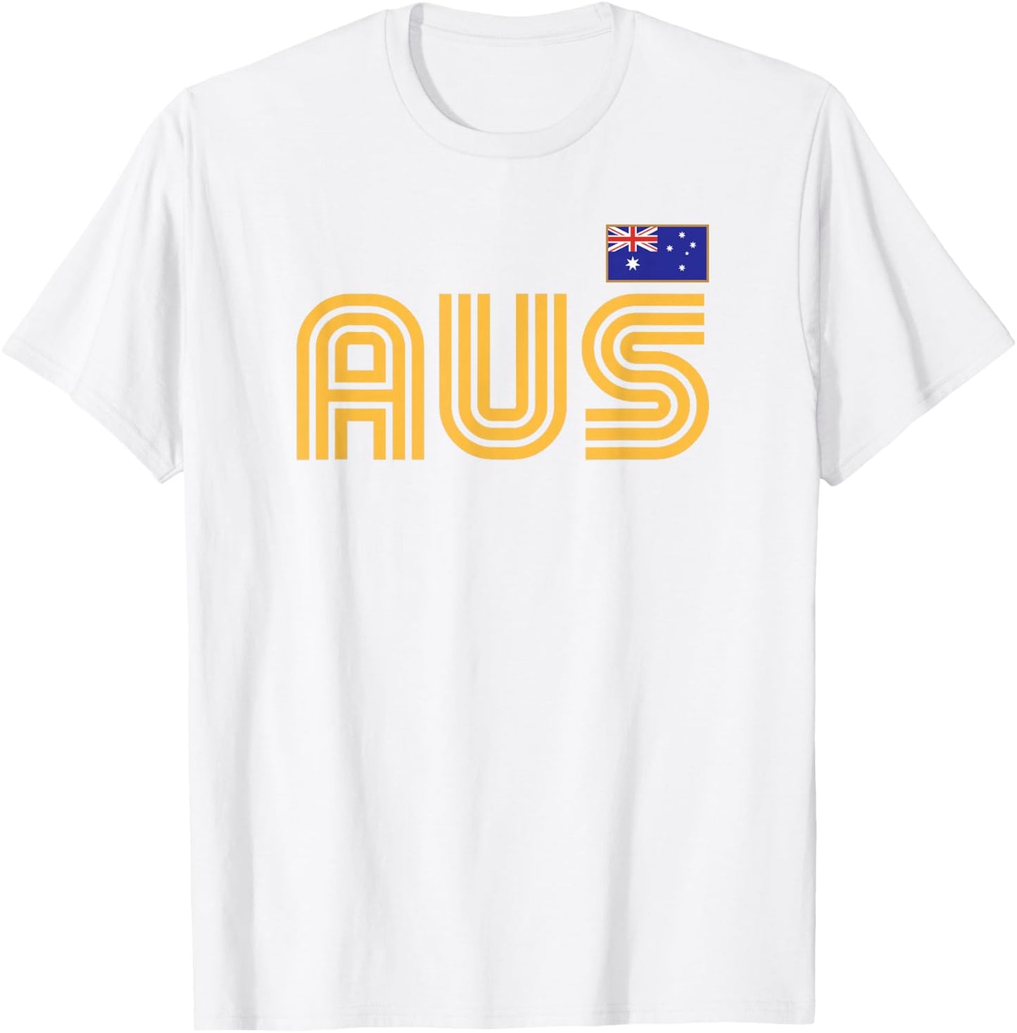 Australia Flag Retro International Country Australian Pride T-Shirt - T-Shirt | White