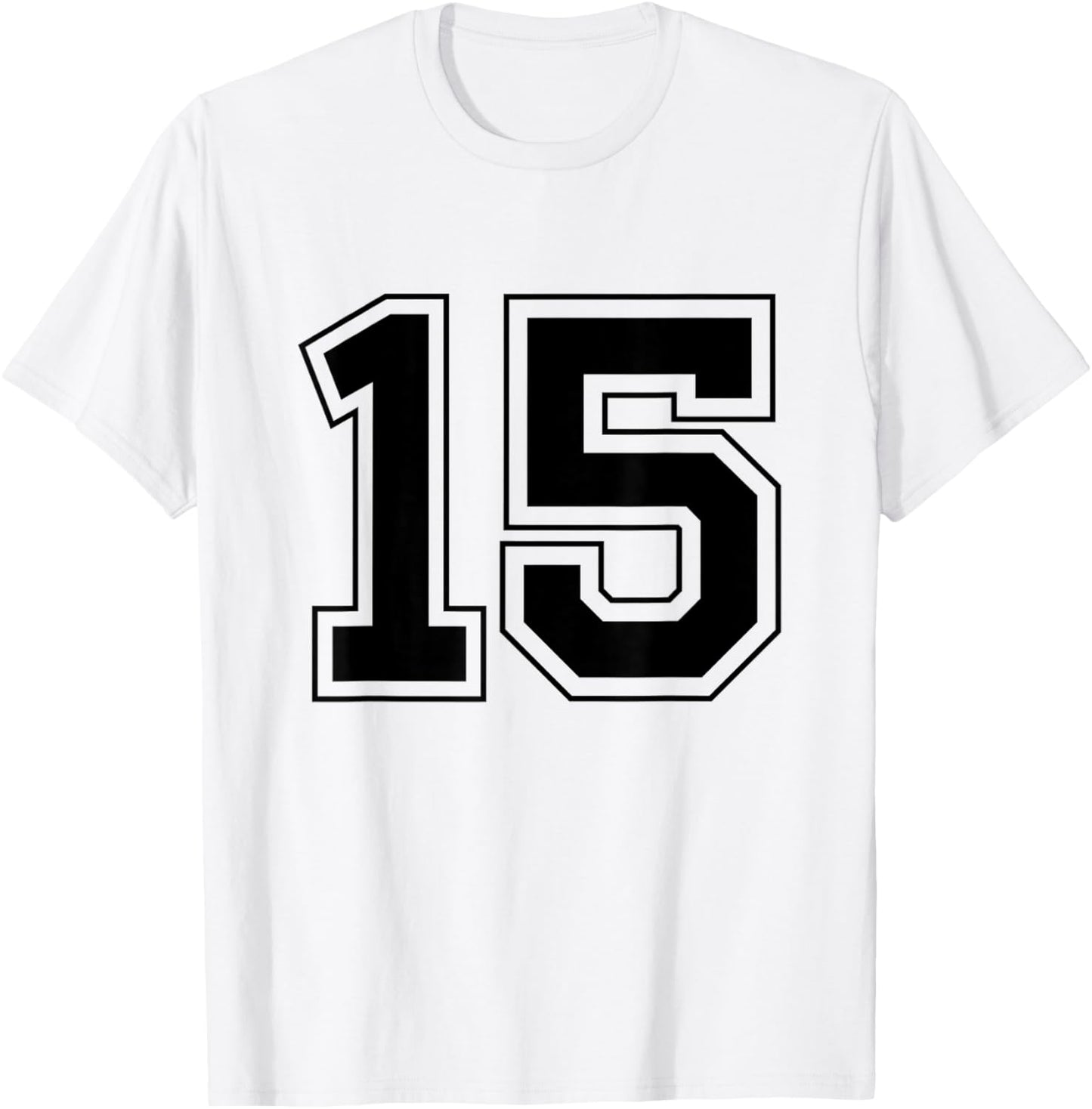 Number 15 T-Shirt - T-Shirt | White